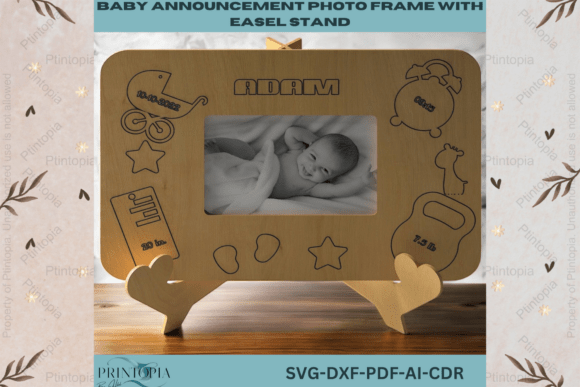 Baby Frame SVG 248 for Laser Cutting and Other Home Decor