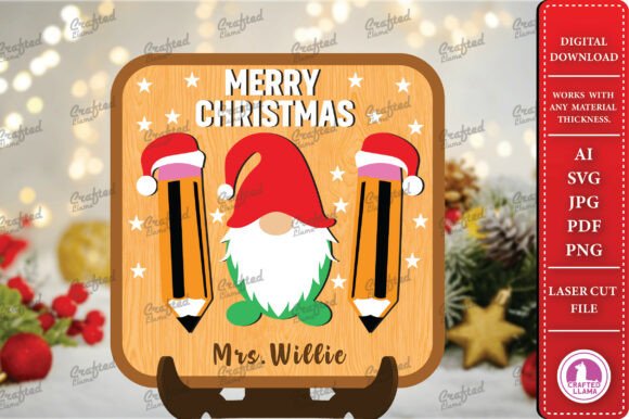 Christmas Teacher Table Decor Laser Cut: Winter Amp Review