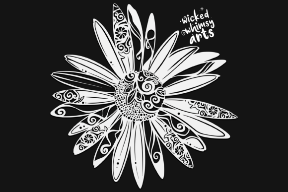 Daisy Mandala for Laser Cutting and Other Art Amp Branding