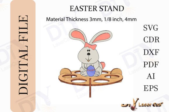 Easter Rabbit Eggs Holder Laser Cut File: A Designer’s Take on Spring Amp Visuals