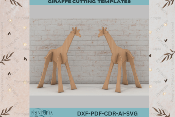 Giraffe Cutting Template 136 for Laser Cutting & Other Home Decor