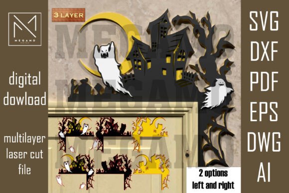 Haunted House Laser Cut Files for Autumn Amp Projects
