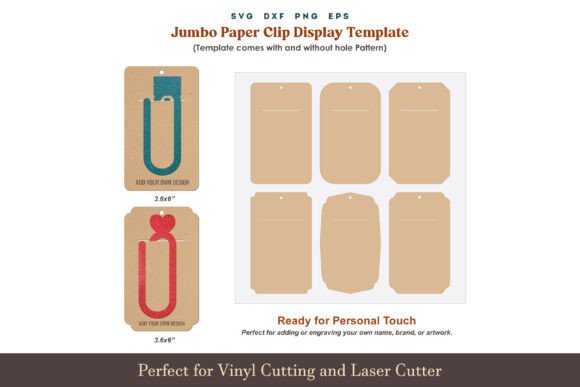 Jumbo Paper Clip Display Svg Template: Graphics and Crafts for Bloggers