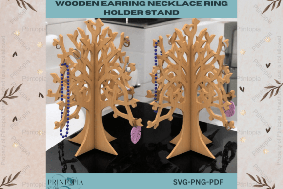 Laser Cut Jewelry Tree 206 for Modern Organizers