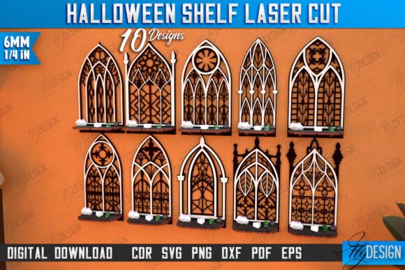 Mystical Shelf Laser Cut Bundle CNC for Wall Decor & Blogs