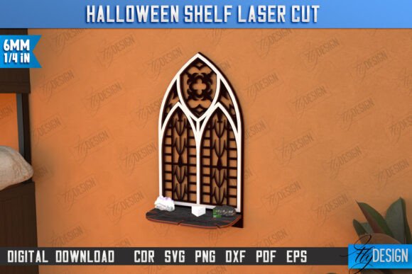 Mystical Shelf Laser Cut Crystal Shelf for Wall Decor