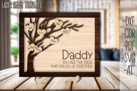 Personalized Family Tree Sign SVG: Laser Cutting & Father S Day
