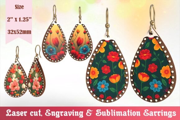Teardrop Floral Earrings Laser Engravung: A Designer's Review